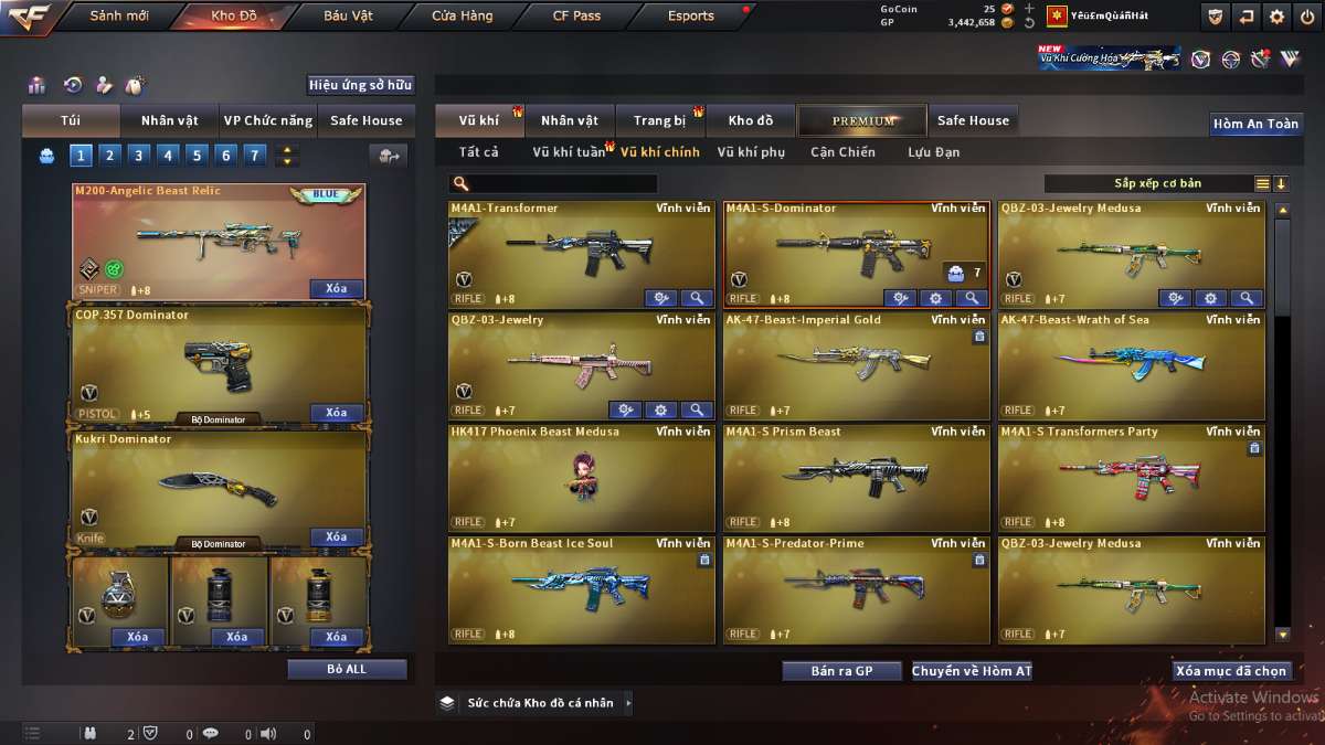 shop acc cf uy tin gia re